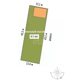 Продается 1-этажный дом, 68 м²
