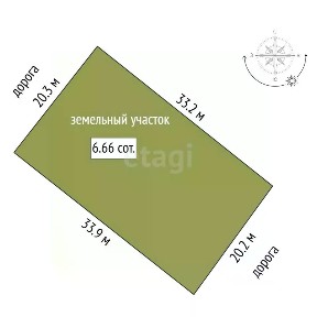 Продается участок, 6,66 сот.