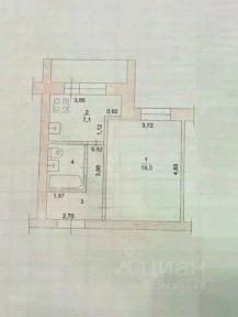 Продается 1-комн. квартира, 34,5 м²