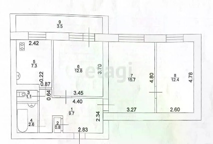 Продается 3-комн. квартира, 60,1 м²