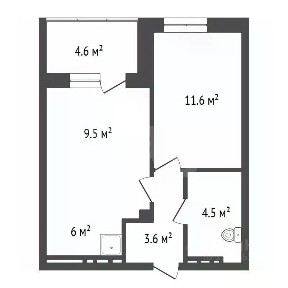 Продается 2-комн. квартира, 34,4 м²