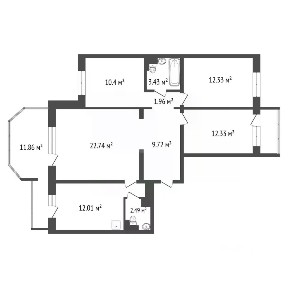 Продается 4-комн. квартира, 88,5 м²