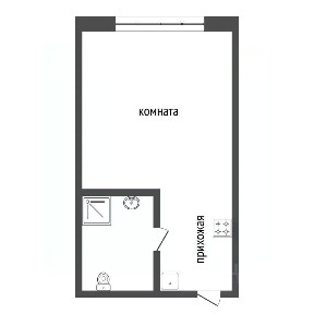 Продается студия, 17,1 м²
