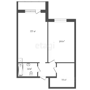 Продается 2-комн. квартира, 74,9 м²