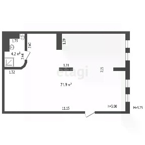 Продается помещение свободного назначения, 76,1 м²