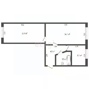 Продается 2-комн. квартира, 44,1 м²