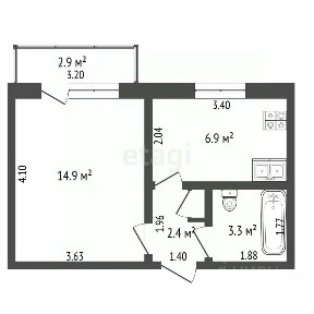 Продается 1-комн. квартира, 27,8 м²