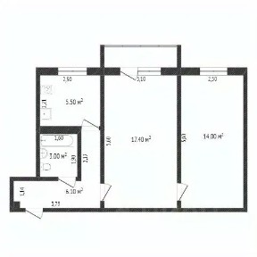 Продается 2-комн. квартира, 46,6 м²