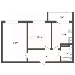 Продается 2-комн. квартира, 49,7 м²