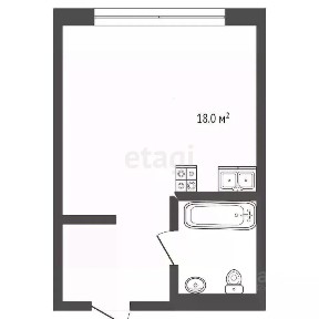 Продается студия, 28,9 м²