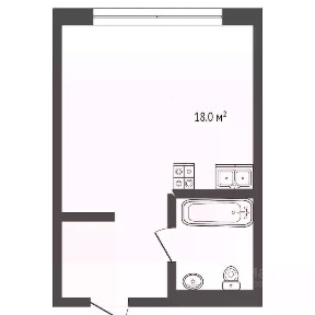 Продается студия, 28,9 м²