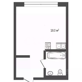 Продается студия, 28,9 м²