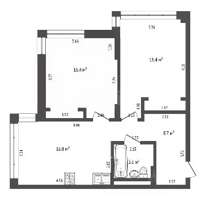 Продается 2-комн. квартира, 63,8 м²