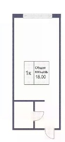 Продается студия, 18 м²