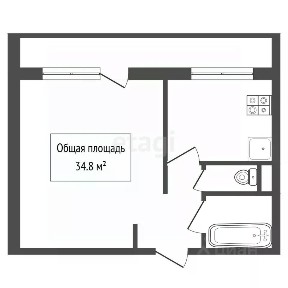 Продается 2-комн. квартира, 34,8 м²