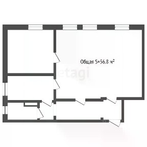 Продается 2-комн. квартира, 56,8 м²