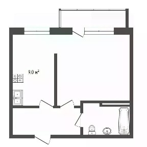 Продается 1-комн. квартира, 32,6 м²