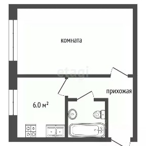 Продается 1-комн. квартира, 30,1 м²