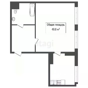 Продается 1-комн. квартира, 40,8 м²