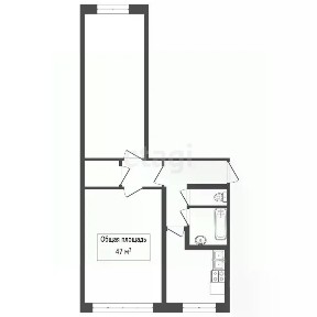 Продается 2-комн. квартира, 47 м²