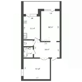 Продается 2-комн. квартира, 58 м²