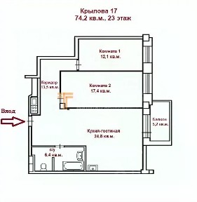 Продается 3-комн. квартира, 74,2 м²
