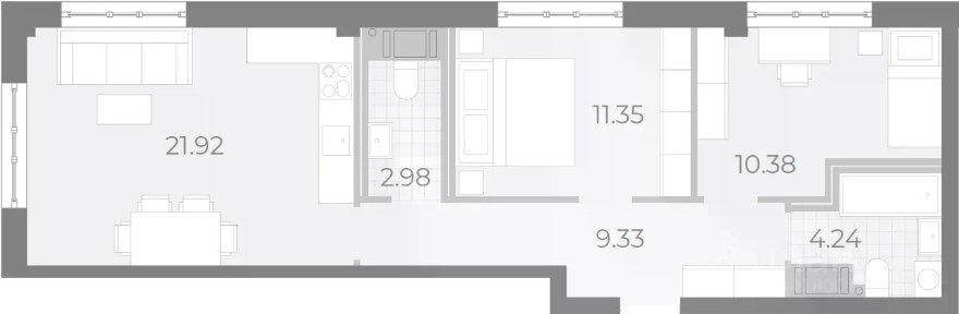Сдается 3-комн. квартира, 60,5 м²