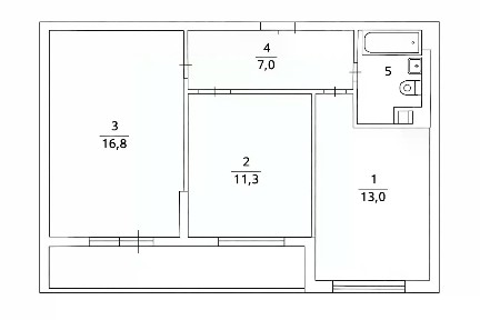 Сдается 2-комн. квартира, 59,8 м²