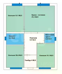 Продается 1-этажный дом, 77 м²