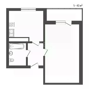 Продается 1-комн. квартира, 40 м²