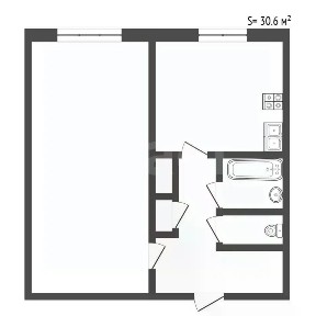 Продается 1-комн. квартира, 30,6 м²