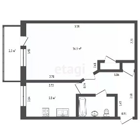 Продается 1-комн. квартира, 29,9 м²