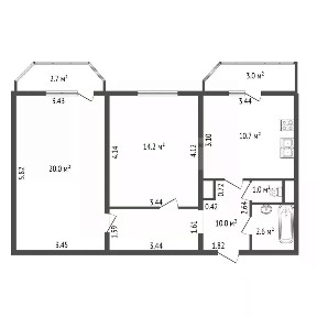 Продается 2-комн. квартира, 58,5 м²