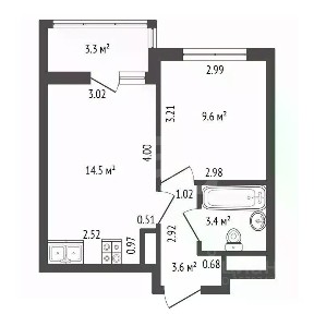 Продается 1-комн. квартира, 31,1 м²