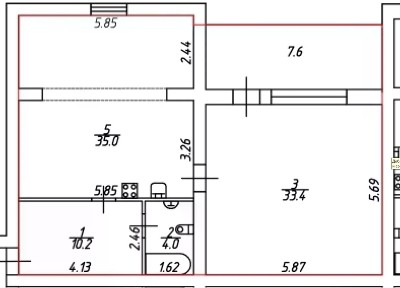 Продается 1-комн. квартира, 90,2 м²