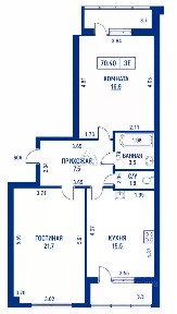 Продается 2-комн. квартира, 70,4 м²