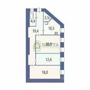 Продается 3-комн. квартира, 87,9 м²