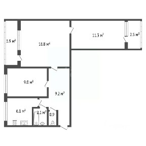 Продается 3-комн. квартира, 63,7 м²