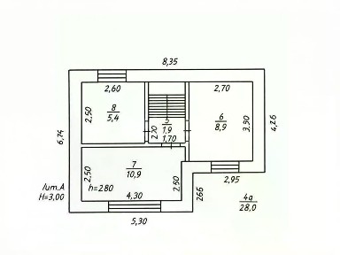 Продается 2-этажный дом, 59 м²