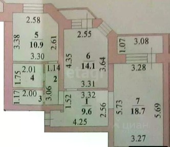 Продается 2-комн. квартира, 62,6 м²