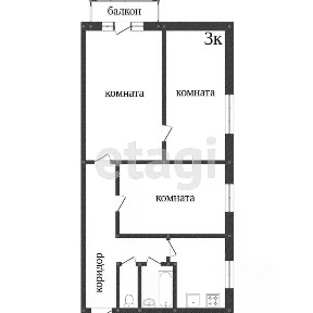 Продается 3-комн. квартира, 62,2 м²