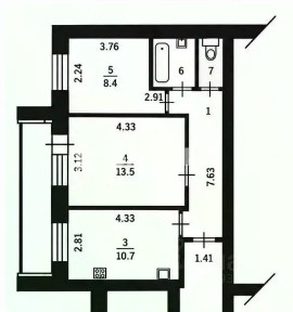 Продается 2-комн. квартира, 52 м²