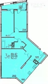 Продается 3-комн. квартира, 92,27 м²