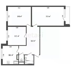 Продается 3-комн. квартира, 78 м²