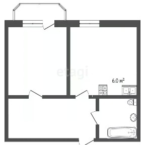 Продается 1-комн. квартира, 48,6 м²