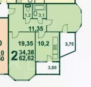 Продается 2-комн. квартира, 59,3 м²