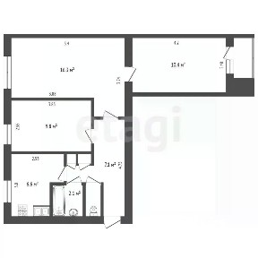 Продается 3-комн. квартира, 56,4 м²
