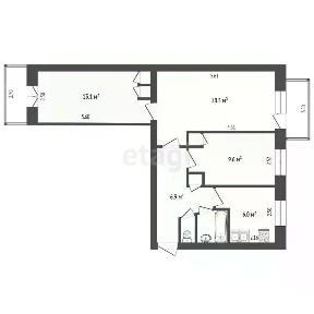 Продается 3-комн. квартира, 60,1 м²