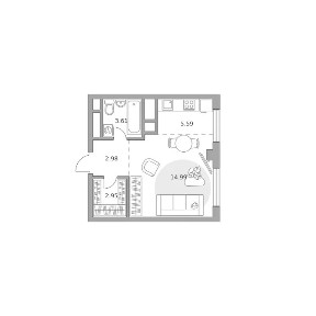 Продается студия, 30,12 м²