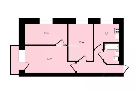 Продается 3-комн. квартира, 51,4 м²